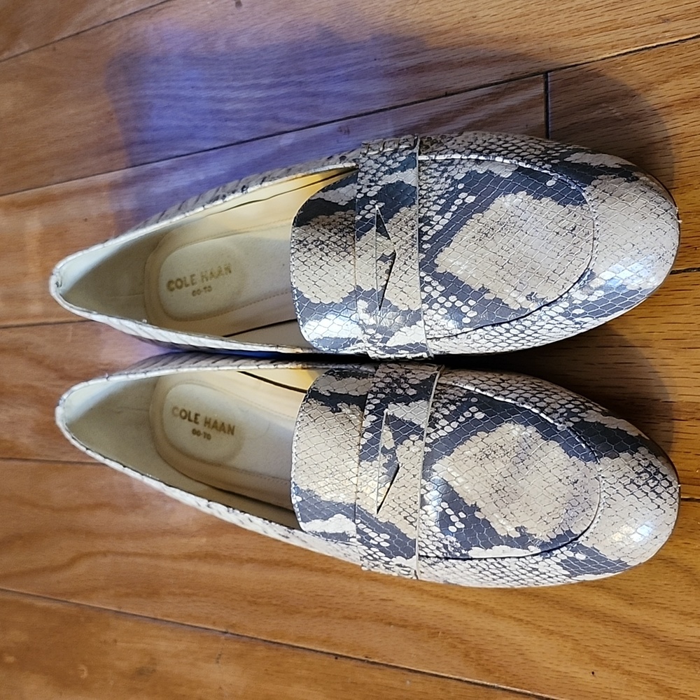 Cole Haan Pearson Python Printed Leather Loafer 1… - image 1